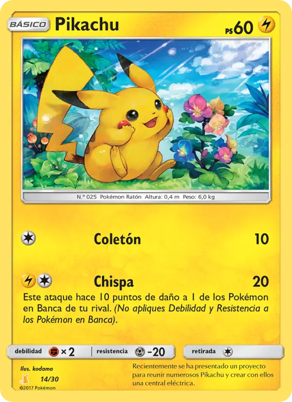 Pikachu, Kit de Entrenador Sol y Luna (Raichu de Alola) No. 14