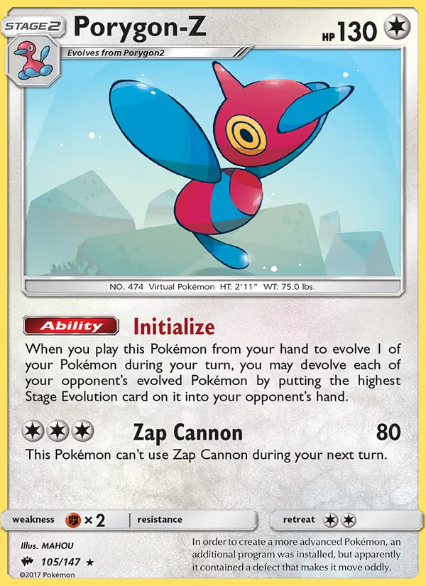 Porygon-Z, Burning Shadows No. 105