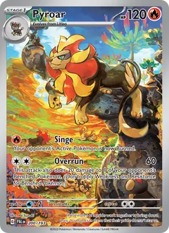Pyroar, Paldea Evolved No. 200 Holo