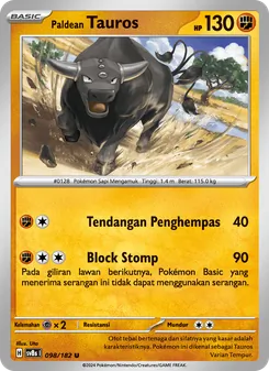 Paldean Tauros, Kilat Rasi No. 098 Normal
