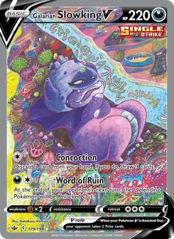Galarian Slowking V, Chilling Reign Nº 179 Holo