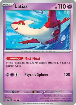 Latias, SVP Black Star Promos Nº 139 Holo