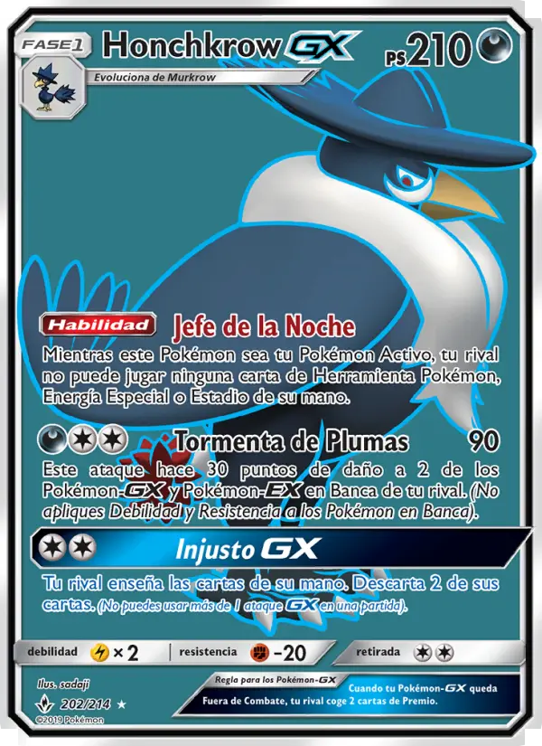Honchkrow GX, Vínculos Indestructibles Nº 202
