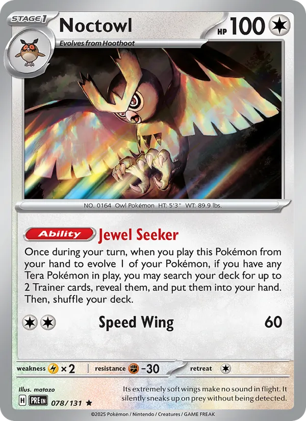 Noctowl, Prismatic Evolutions No. 078