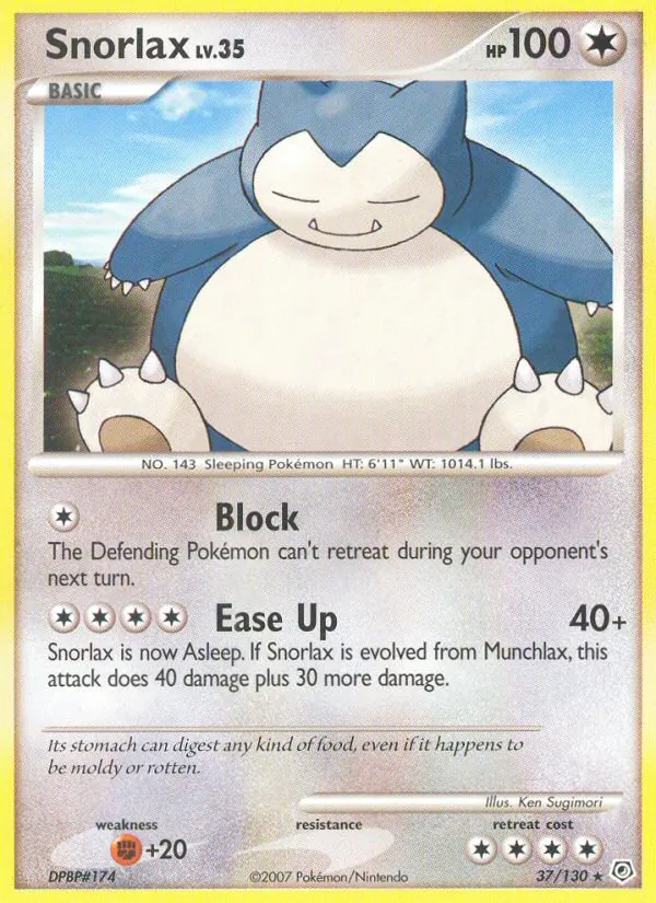 Snorlax, Diamond & Pearl Nº 37