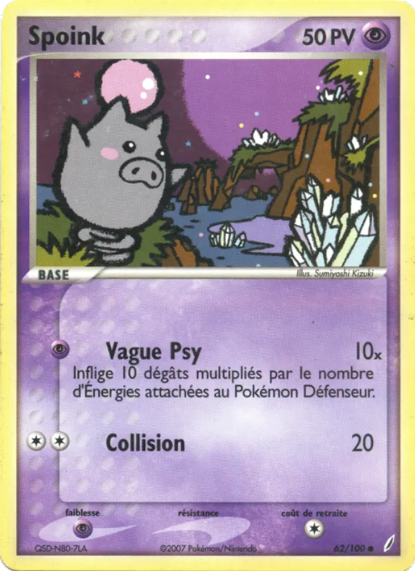 Spoink, EX Gardiens de Cristal Nº 62