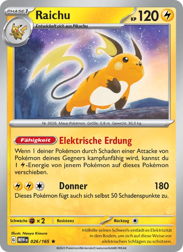 Raichu, 151 No. 026