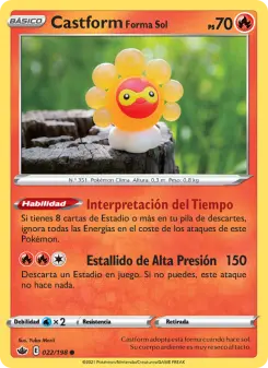 Castform Forma Sol, Reinado Escalofriante No. 22 Normal