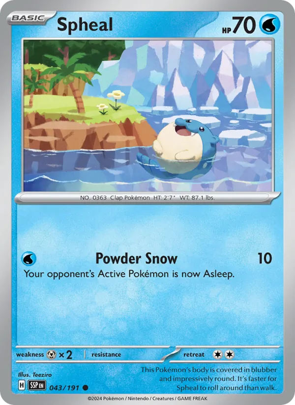 Spheal, Surging Sparks No. 043