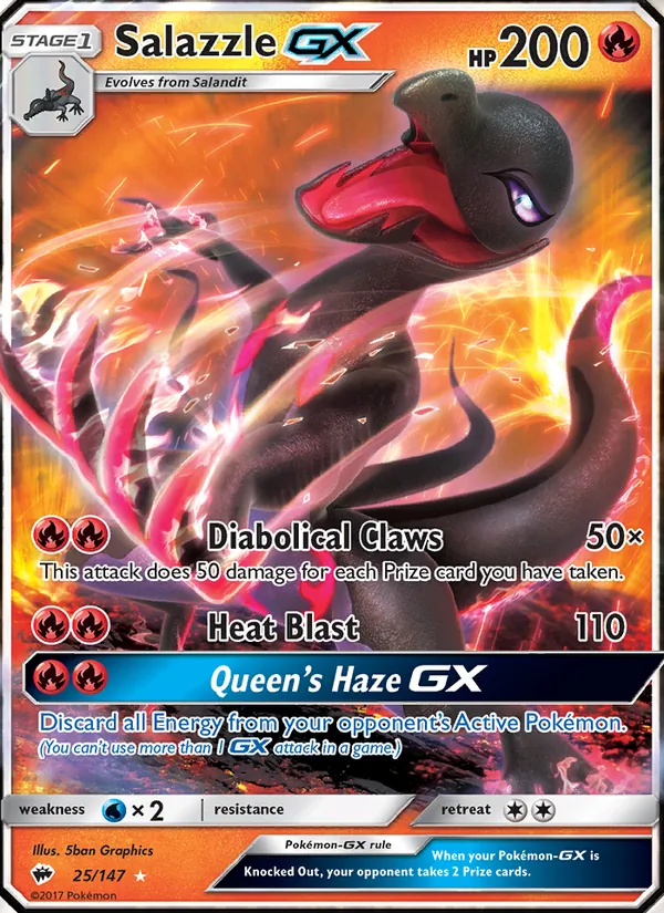 Salazzle GX, Burning Shadows No. 25