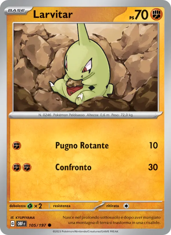 Larvitar, Ossidiana Infuocata Nº 105