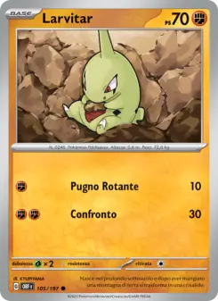 Larvitar, Ossidiana Infuocata Nº 105 Normal