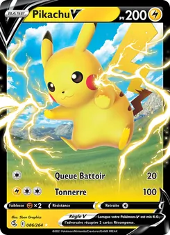 Pikachu V, Poing de Fusion No. 86 Holo