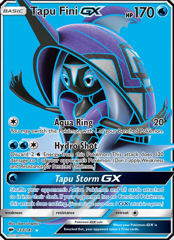 Tapu Fini GX, Burning Shadows Nº 133