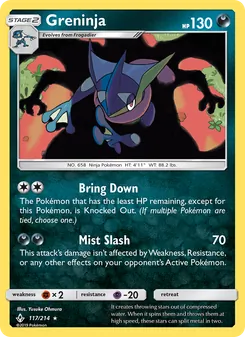 Greninja, Unbroken Bonds Nº 117 Normal