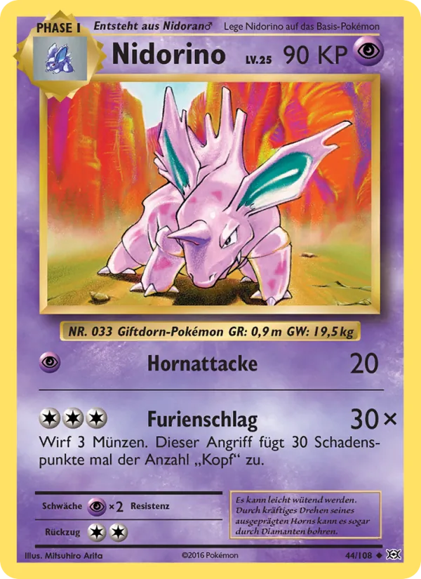 Nidorino, Evolution No. 44
