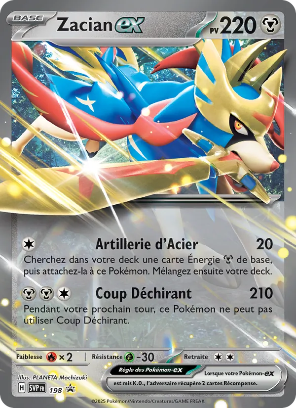 Zacian-ex, SVP Black Star Promos No. 198
