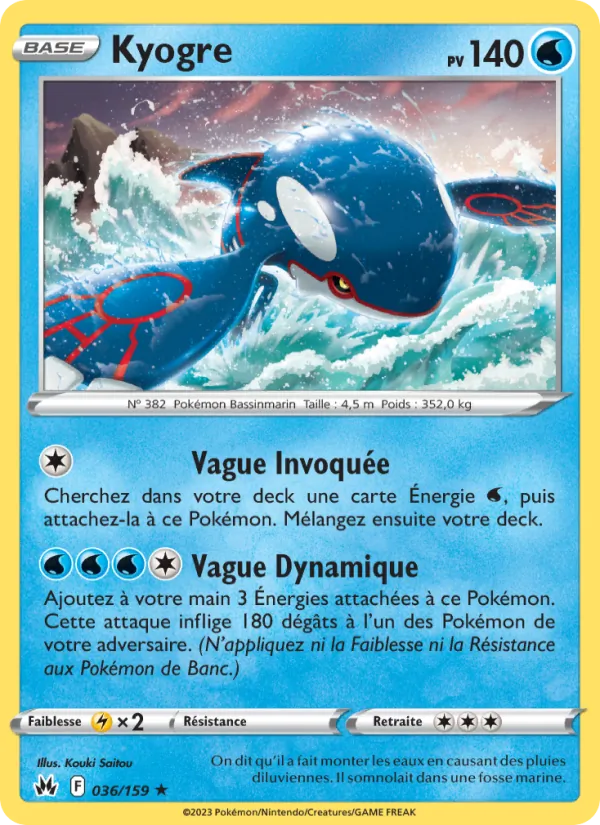 Kyogre, Zénith Suprême No. 036