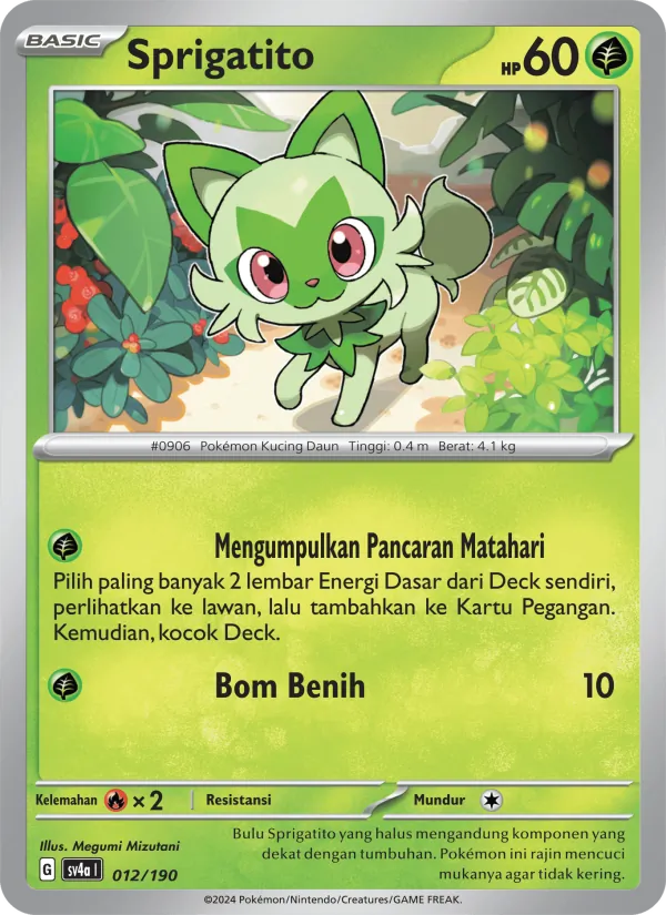 Sprigatito, Harta Berkilau ex Nº 012
