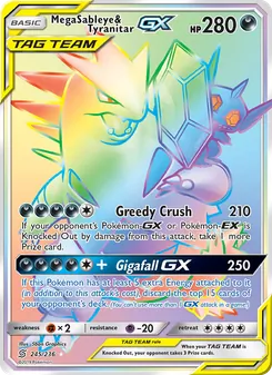 Mega Sableye & Tyranitar GX, Unified Minds No. 245 Normal