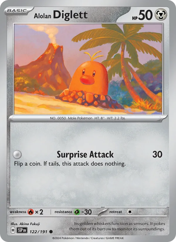 Alolan Diglett, Surging Sparks No. 122