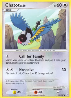Chatot, Supreme Victors Nº 95 Reverse