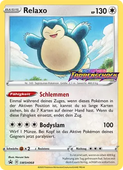 Relaxo, SCSC Promokarten Nº SWSH068 Holo