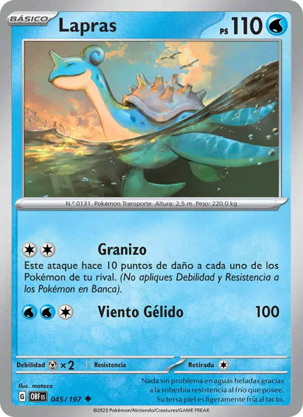 Lapras, Llamas Obsidianas Nº 045