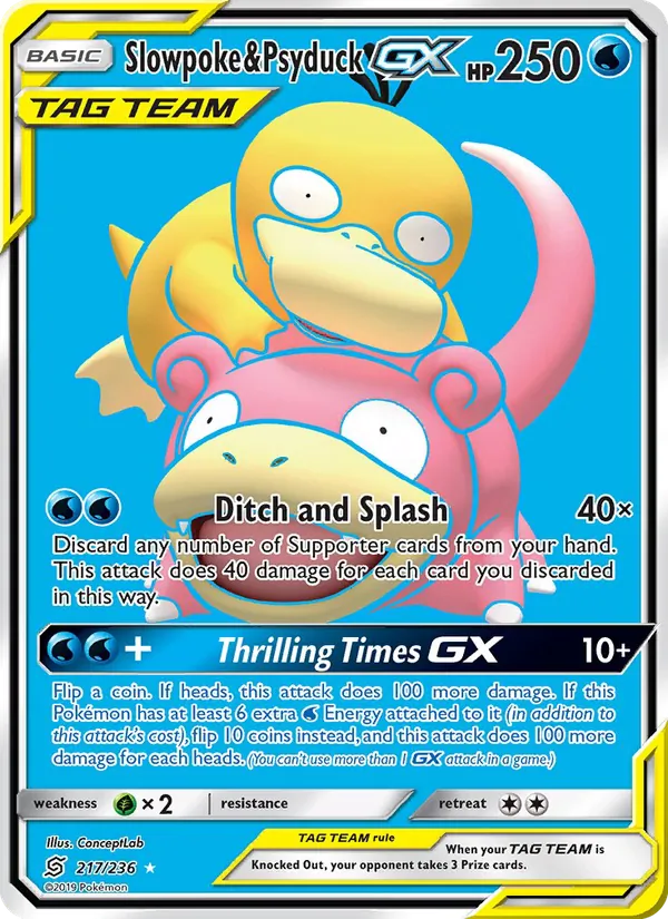 Slowpoke & Psyduck GX, Unified Minds No. 217