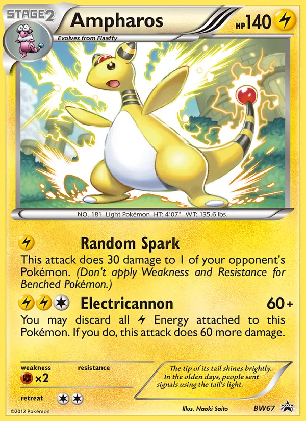 Ampharos, BW Black Star Promos No. BW67