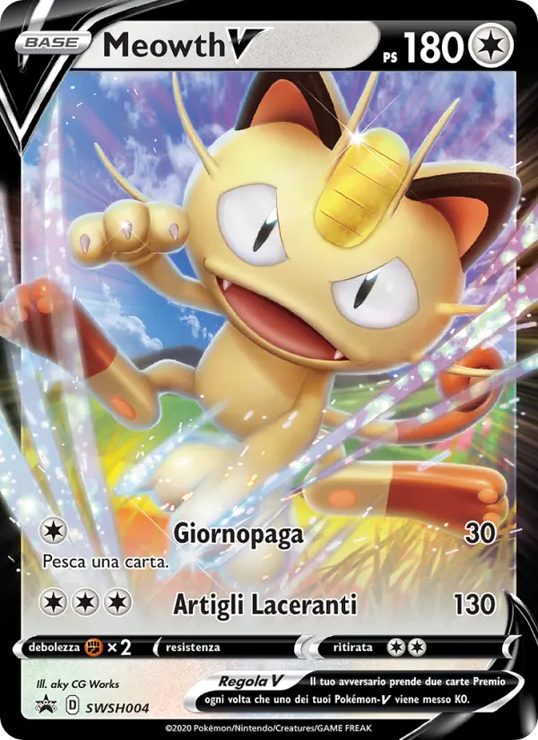 Meowth V, SPSC Promo Nº SWSH004