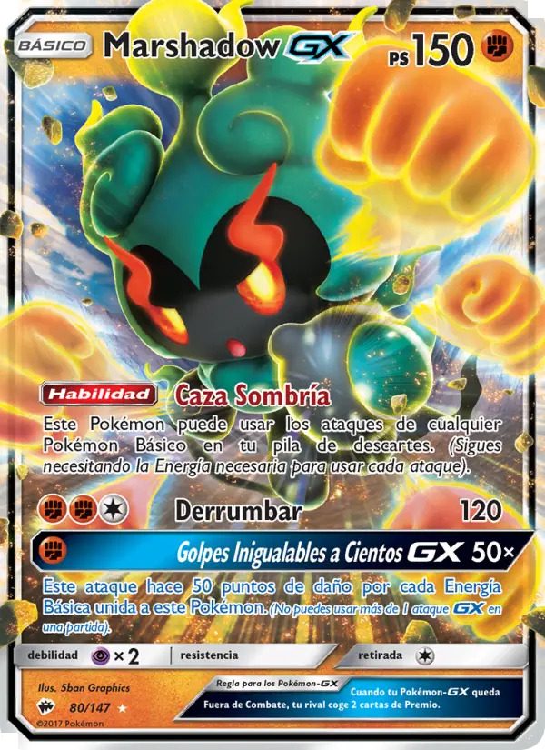 Marshadow GX, Sombras Ardientes No. 80
