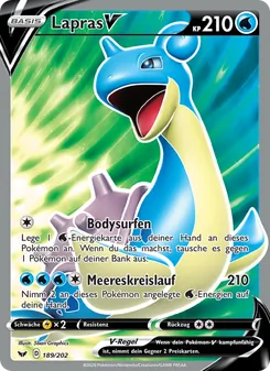 Lapras V, Schwert & Schild Nº 189 Holo
