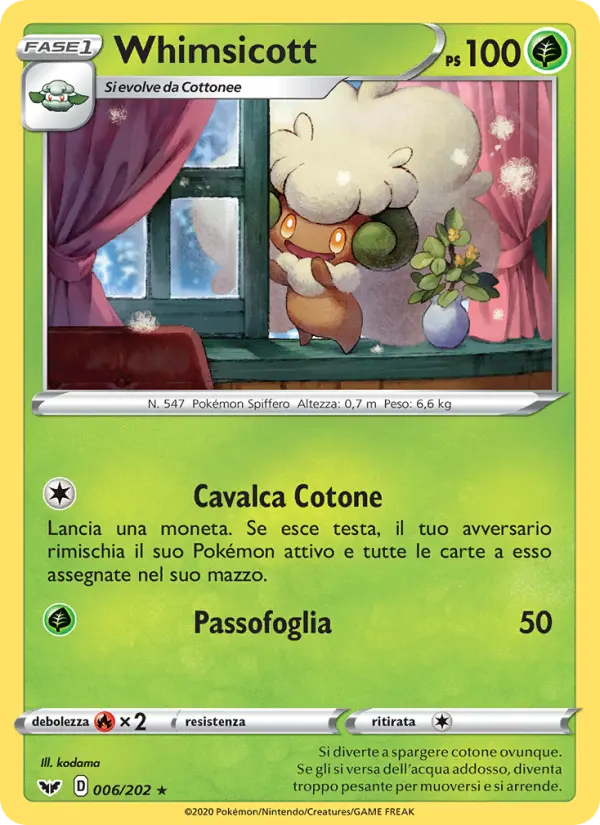 Whimsicott, Spada e Scudo No. 6