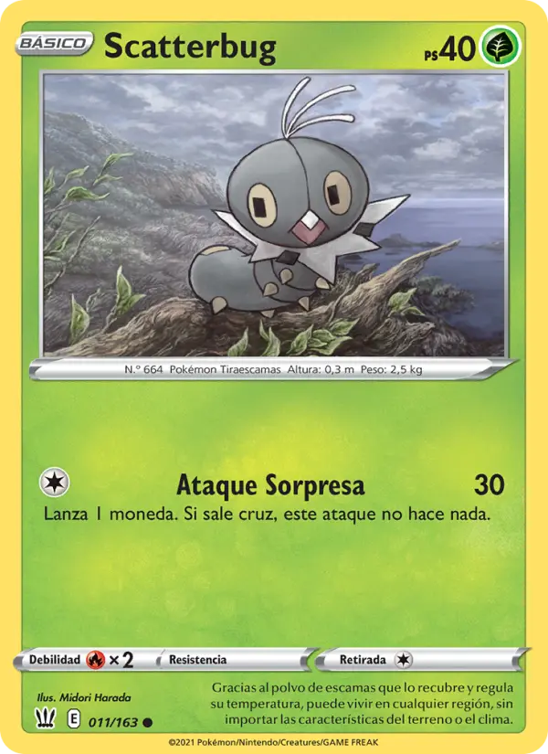 Scatterbug, Estilos de Combate No. 11