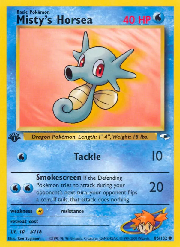 Misty's Horsea, Gym Heroes No. 86