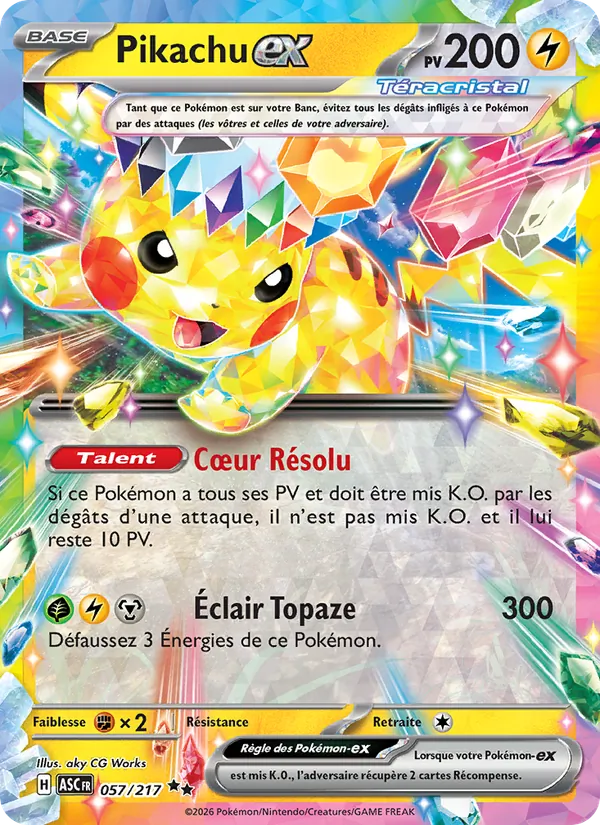 Pikachu-ex, Héros Transcendants No. 057