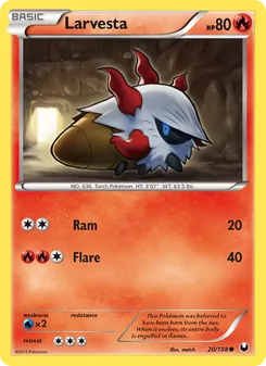 Larvesta, Dark Explorers No. 20 Normal