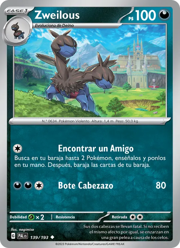 Zweilous, Evoluciones en Paldea No. 139