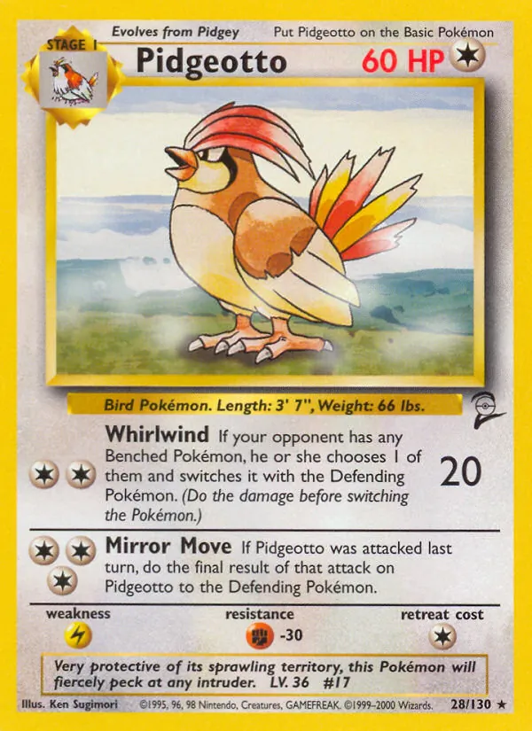 Pidgeotto, Base Set 2 Nº 28