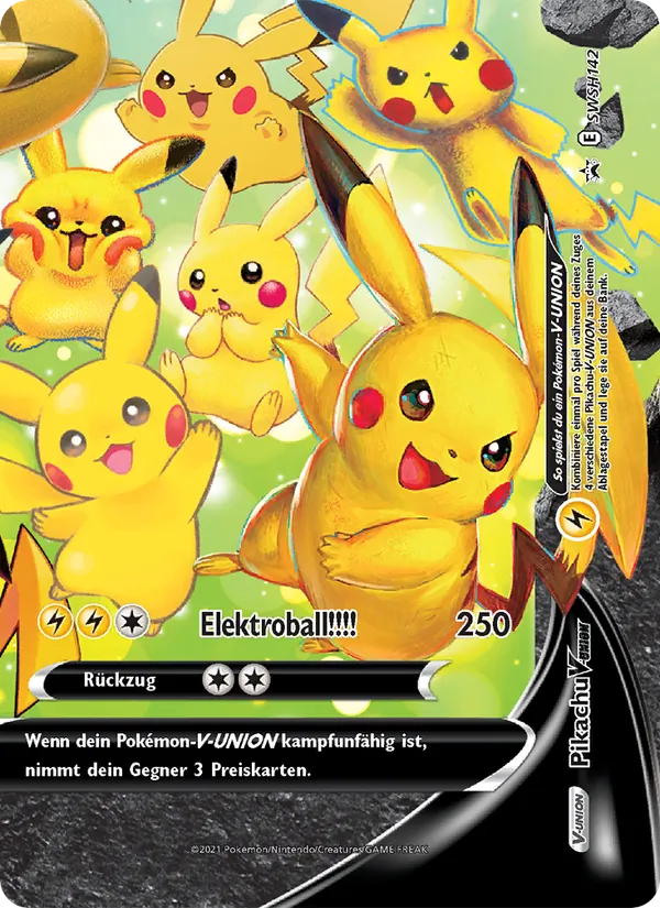 Pikachu V-UNION, SCSC Promokarten Nº SWSH142