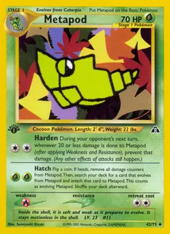 Metapod, Neo Discovery No. 42 Normal