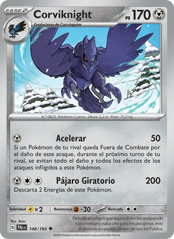 Corviknight, Evoluciones en Paldea No. 148