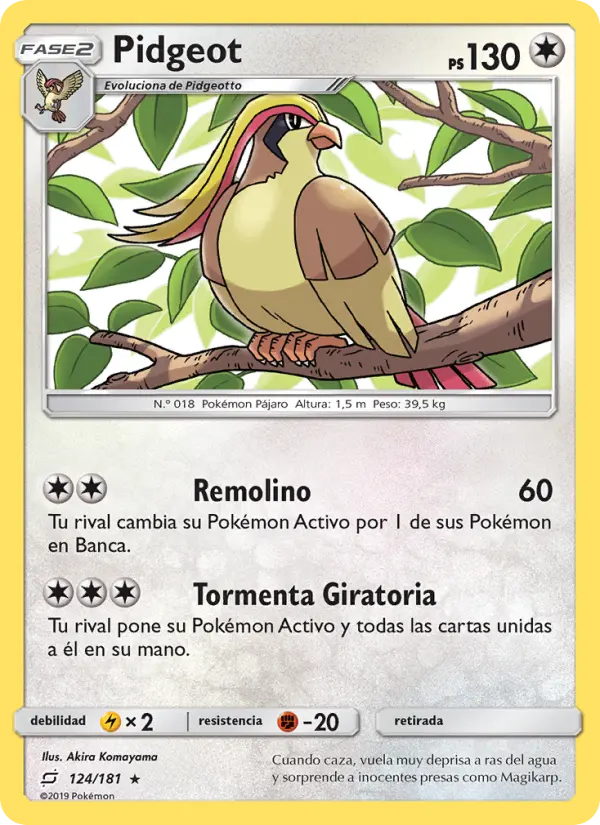 Pidgeot, Union de Aliados No. 124