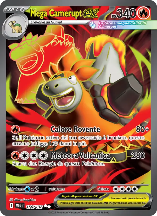 Mega Camerupt-ex, Megaevoluzione Nº 156