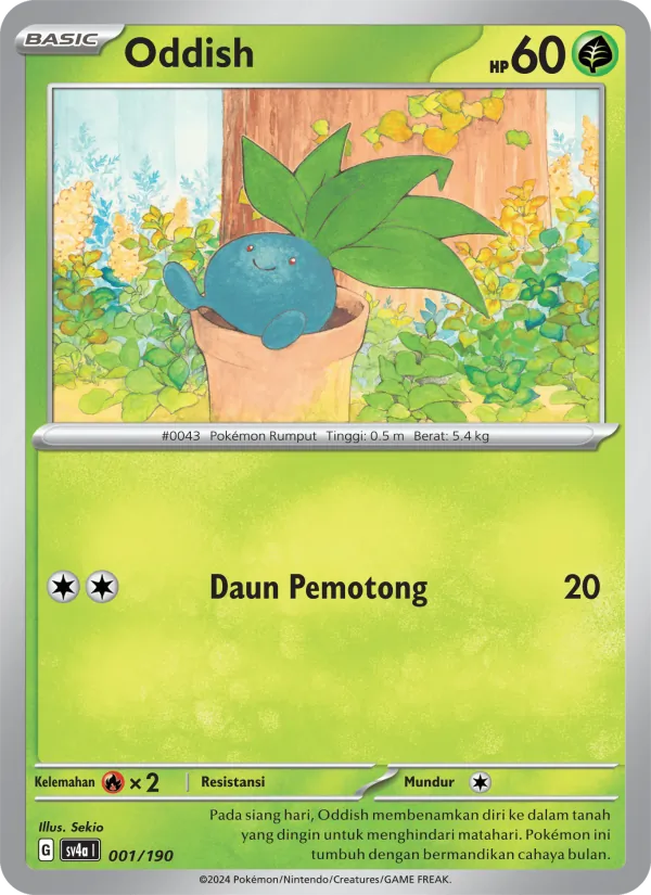 Oddish, Harta Berkilau ex Nº 001
