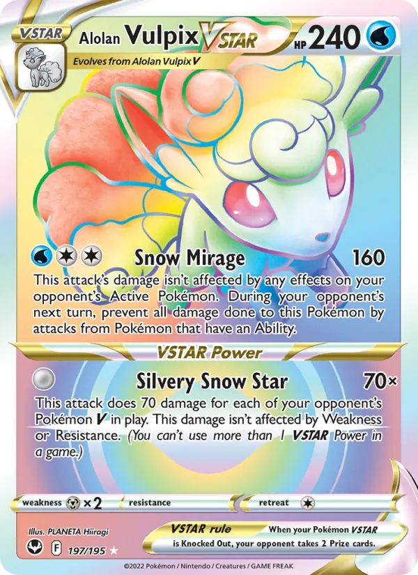 Alolan Vulpix VSTAR, Silver Tempest No. 197