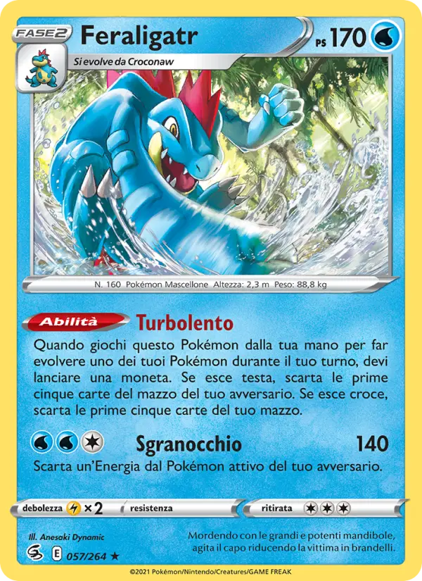 Feraligatr, Colpo Fusione Nº 57