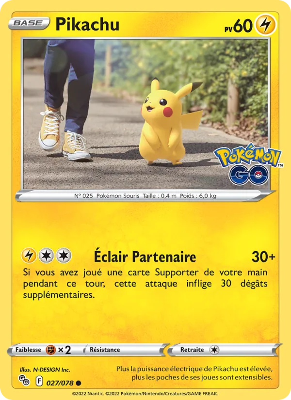 Pikachu, Pokémon GO Nº 027