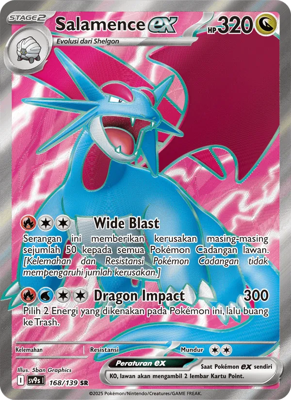 Salamence ex, Ikatan Takdir Nº 168